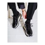 TETRİ Venom Model Gerçek Deri El Yapımı Erkek Siyah Sneaker Ayakkabı - Erkek Spor Ayakkabı