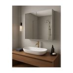 TETTO ELAGANTE SENA MDF 2 Kapaklı Aynalı Banyo Dolabı 70 X 70 15 cm – Çok Amaçlı, Yüksek Kalite, Modern Tasarım