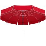 Tevalli Parasols 200 cm Lüks Polyester Plaj Şemsiye - Kırmızı - 2 x 2 m