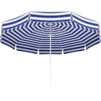 Tevalli Parasols 200 cm Lüks Polyester Plaj Şemsiye - Mavi Beyaz - 2 x 2 m - Mavi - Beyaz