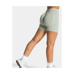 TEVEO Contrastline Sculpt Scrunch Seamless Shorts Fıstık Yeşili Kısa Tayt
