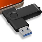 TEWENE USB C Stick 64 GB 1 adet, USB bellek 3.0, telefon ve ped için, 2'si 1 arada (USB-C ve USB-A) flash sürücü, telefon/tablet/Android telefonlar ve bilgisayarlar için.