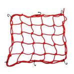 TEX 40x40 cm Kırmızı Plastik 2010 Ahtapot Kancalı Motosiklet Kask Filesi