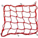 TEX 40x40 cm Kırmızı Plastik 2010 Ahtapot Kancalı Motosiklet Kask Filesi
