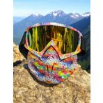Tex 710 Jet Maske Bisiklet Motosiklet Kayak Çok Amaçlı Maske Sarı Aynalı Gözlük Colorfull