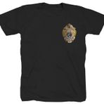 Tex-Ha Alaska State Troopers FBI Polis Şerif Marshall CSI CIS Swat Team siyah tişört, Siyah, XL