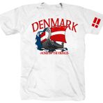 Tex-Ha Danimarka İsveç Norveç Kopenhag Adası Viking Vikings Beyaz Tişört, Beyaz, XL