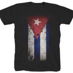 Tex-Ha Küba Küba Bayrağı Fidel Castro Karayip Sosyalizmi Che Guevara Siyah Tişört Tişört, Siyah, 4XL