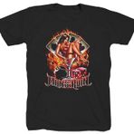 Tex-Ha Mans Harabe Dövme Oldschool Dövmeli Rockabilly Rock Heavy Metal Punk Route 66 Tişört Tişört, Siyah, S