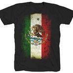 Tex-Ha Mexiko El Chapo Bayrak Acapulco Sinaloa Futbol Tekila Sombrero Siyah T-Shirt