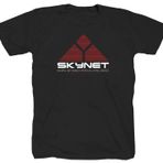 Tex-Ha Skynet Terminator Science Fiction Filmi Bilim Kurgu Galaksi Oyuncu Bilgisayarı Siyah Tişört Tişört, Siyah, XXL