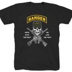Tex-Ha US Army Ranger Airborne Marines Corps Yabancı Lejyon Seals Elite siyah tişört, Siyah, 4XL
