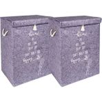 Tex Republic (2 Adet)Keçe Kapaklı Mega Kutu Organizer -Çamaşır Sepeti-Çok Amaçlı Kullanım 41X30X55 cm