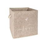 Tex Republic Bej Keçe Raf Düzenleyici Organizer-Oyuncak Sepeti-Çok Amaçlı Kutu 1 adet 30X30X30 cm