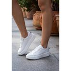 TexFoot Tempus Hakiki Deri Rahat Memory Foam Ortopedik İç Tabanlı Kadın Sneaker Spor Ayakkabı