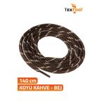 TexFoot Yuvarlak Polyester Çizgili Spor Ayakkabı Ve Bot Bağcığı 140cm
