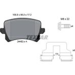 Textar Mtxdpn Arka Balata Caddy-Tiguan-Passat-A6-Q3 11 - - Renkli