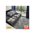 Textia Home 4'lü Çekmece Dolap Içi Düzenleyici Kutu Raf Set Bebek Eşyası Çocuk Odası Banyo Organizer/GRİ