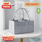 Textia Home Anne Bebek Keçe Bakım Çantası Yenidoğan Için Organizer Düzenleyici Çok Amaçlı - Gri