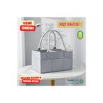 Textia Home Anne Bebek Keçe Bakım Çantası Yenidoğan İçin Organizer Düzenleyici Çok Amaçlı