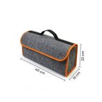 Textia Home Araba Bagaj Çantası Oto Bagaj Organizer Kapak Ve Taban Cırtlı Düzenleyici 40x22x15