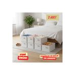 Textia Home Dolap içi Düzenleyici 2Li Fiyonk-45cmx25cmx20,Raf Düzenleyici,Katlanabilir Kıyafet Saklama Kutusu
