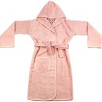 Textile Colors Bebek Bornoz Bukle Pembe Kapüşonlu [ 6-8 ] Yaş - 6 - 8 Yaş - Açık Pembe