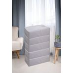 textile sweet 5'li Büyük Boy Gri Baza Altı Düzenleyici Hurç 62X46X22