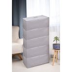 textile sweet 5'li Orta Boy Gri Hurç 52X28X21 Hava Geçirgenliği ile Pratik Saklama Çözümü