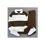 TEXTURA Yeni Sezon Unisex Üç İplik Polo Yaka Yarım Fermuarlı Sweatshirt & Eşofman Altı İkili Set Kombin