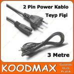 Teyp Fişi Notebook Adaptör Power Güç Kablosu 3m Teyb Radio Kablo