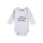 Teyzem Kadar Güzelim Yazılı Kişiye Özel Bebek Zıbın, 3 Yaş, Unisex, Beyaz