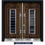 Tez-0155 Beyaz Renk Statik Kasalı Kabartmalı Model Apartman Giriş Kapısı, Dış Mekan Kapısı