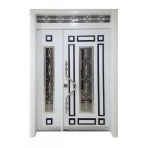 Tez-0161 Beyaz Renk Statik Kasalı Kabartmalı Model Apartman Giriş Kapısı, Dış Mekan Kapısı