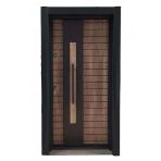 Tez-1555 Statik Kasalı Rustik Çizgili Model Çelik Kapı, Daire Kapısı, Villa Kapısı