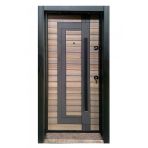 Tez-1557 Statik Kasalı Rustik Çizgili Model Çelik Kapı, Daire Kapısı, Villa Kapısı