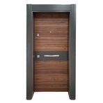 Tez-1558 Antrasit Renk Statik Kasalı Rustik Çizgili Model Çelik Kapı, Daire Kapısı, Villa Kapısı
