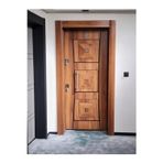Tezdoor Çelik Kapi Ahşap Kaplama Çelik Kapi, Kabartmalı Model Daire Kapısı Sağ