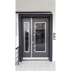 Tezdoor Çelik Kapı Fiyatları Siyah Renk Statik Kasalı Çelik Kapı, Apartman Giriş Kapısı Sağ Açılım Antrasit