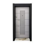 Tezdoor Çelik Kapı, Tırnaklı Çelik Kapı Daire Kapısı, Çelik Kapı, Ahşap Desenli Çelik Kapı Sol