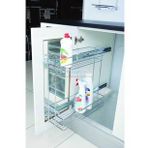 TEZGAH ALTI YANDAN RAYLI FRENLİ ŞİŞELİK & DETERJAN 25 CM. MODÜL S2215