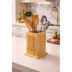 Tezgah Masa Üstü Bambu Kaşıklık Organizer Çok Amaçlı Düzenleyici 16 * 8cm