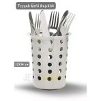 Tezgah Üstü Delikli Kaşıklık Çatallık Ve Bıçaklık Ergonomik Paslanmaz Çelik 12X14 Cm