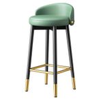 Tezgah Yüksekliği Arkalıklı Bar Taburesi - 65 cm/75 cm PU Sandalye, Şık Siyah ve Altın Ayaklar, Mutfak, Oturma Odası, Ev Barı ve Tezgah Oturma için Mükemmel