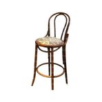 Tezgah Yüksekliğinde Bar Tabureleri, Rustik Stil Bar Taburesi Vintage Stil Masif Ahşap Yüksek Tabure Ada Masa İskandinav Yüksek Sırtlı Sandalye Ev Kullanımı İçin Mutfak Adası Tabureleri(Brown)