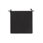 TEZKOTEKSTİL Siyah Kumaş Kaplı Bağcıklı Dekoratif Kare Sandalye Minderi 40x40x3 cm Kalıp Sünger