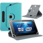 TezMax Casper Via S10 Uyumlu 10.1" Dönerli Standlı Deri Tablet Kılıfı - Turkuaz