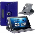 TezMax Chuwi HI10 x Tablet 10.1" Dönerli Standlı Deri Tablet Kılıfı - Ekran Koruyucu - Lacivert