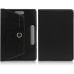 TezMax Chuwi HI10 x Tablet 10.1" Dönerli Standlı Deri Tablet Kılıfı - Kırılmaz Ekran Koruyucu - Siyah