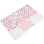 TezMax Chuwi HI10 x Tablet 10.1" Uyumlu Kablosuz Bluetooth Şarjlı Touchpad'li Türkçe Q Klavye - Pembe